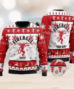 Personalized Name Fireball Christmas Gift Sweater All Over Print 3D Sweater