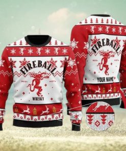 Personalized Name Fireball Christmas Gift Sweater All Over Print 3D Sweater