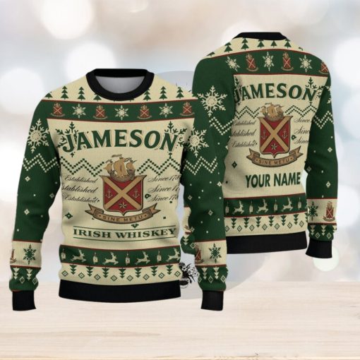 Personalized Name Jameson Irish Whiskey Ugly Christmas Sweater Christmas Gift For Men And Womenư