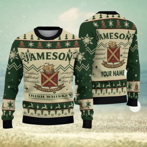 Personalized Name Jameson Irish Whiskey Ugly Christmas Sweater Christmas Gift For Men And Womenư