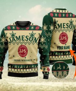 Personalized Name Jameson Whisky 3D All Over Printed Christmas Ugly Sweater Men And Women Gift