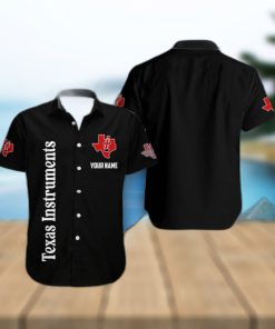 Personalized Name Texas Instruments Lover Gift 3D Black Hawaiian Shirt   Copy