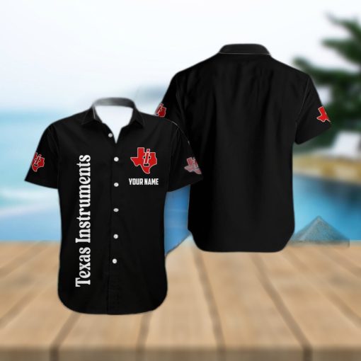 Personalized Name Texas Instruments Lover Gift 3D Black Hawaiian Shirt   Copy