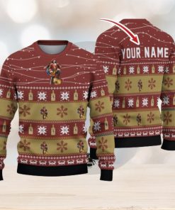 Personalized Name Twinkle Lights Captain Morgan Ugly Christmas Sweater Christmas Gift For Men And Womenư