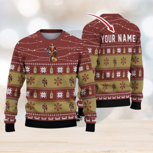 Personalized Name Twinkle Lights Captain Morgan Ugly Christmas Sweater Christmas Gift For Men And Womenư