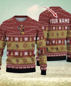 Personalized Name Twinkle Lights Captain Morgan Ugly Christmas Sweater Christmas Gift For Men And Womenư