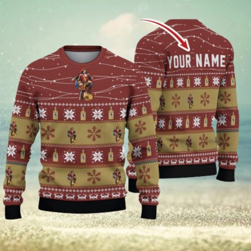 Personalized Name Twinkle Lights Captain Morgan Ugly Christmas Sweater Christmas Gift For Men And Womenư