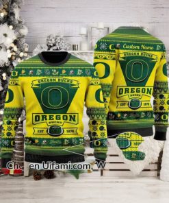 Personalized Oregon Ducks Ugly Sweater Awe inspiring Oregon Ducks Gift