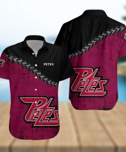 Peterborough Petes Ca Hockey Grunge Polynesian Tattoo Pattern Hawaiian Shirt For Fans