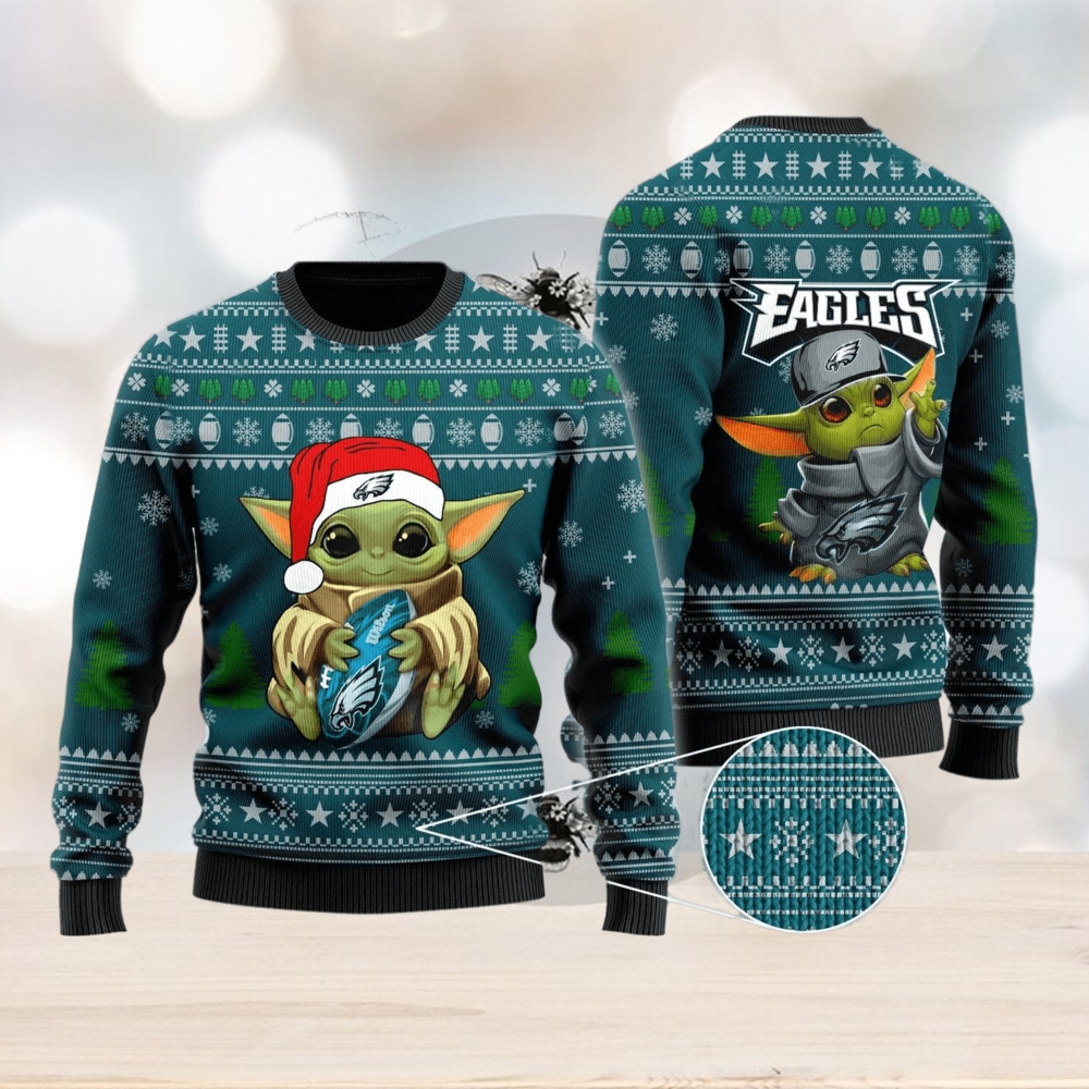 Baby Yoda NFL Philadelphia Eagles Ugly Christmas Sweater - LIMITED EDITION