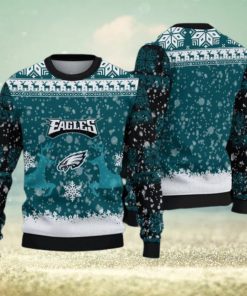 Philadelphia Eagles Fans Reindeer Garland Ugly Christmas Sweater - Limotees