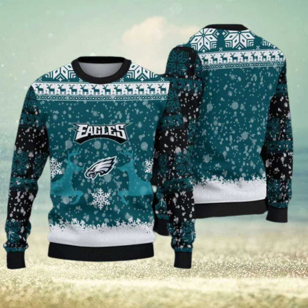 Philadelphia Eagles Fans Reindeer Garland Ugly Christmas Sweater -  Freedomdesign
