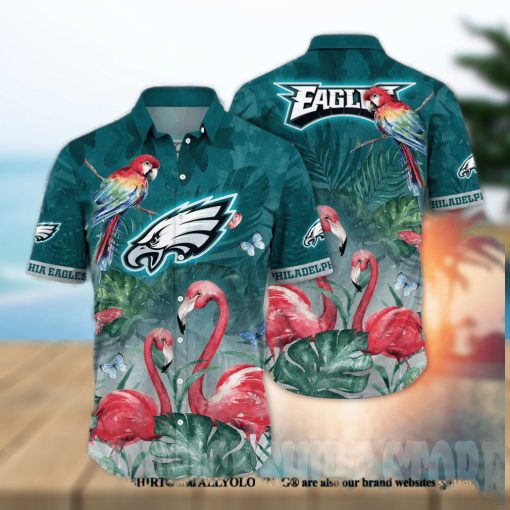 Philadelphia Eagles NFL Floral 3D Full Printed Hawaiian Shirt