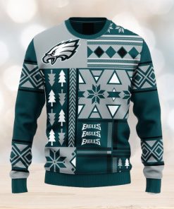 Philadelphia Eagles Snowflakes Pattern Ugly Christmas Sweater Christmas  Gift - Limotees