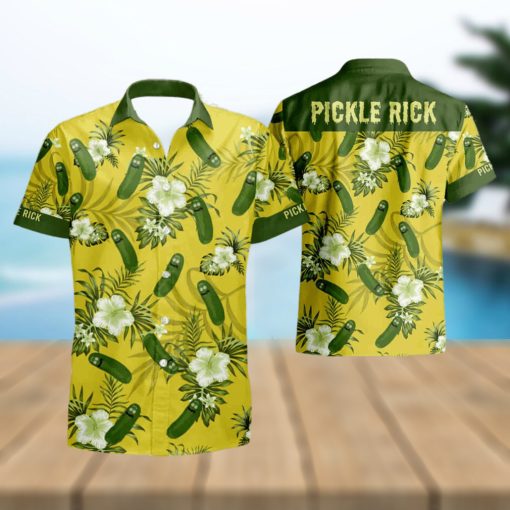 Pickle Rick Hawaiian Shirt And Short Set Gift Men Women