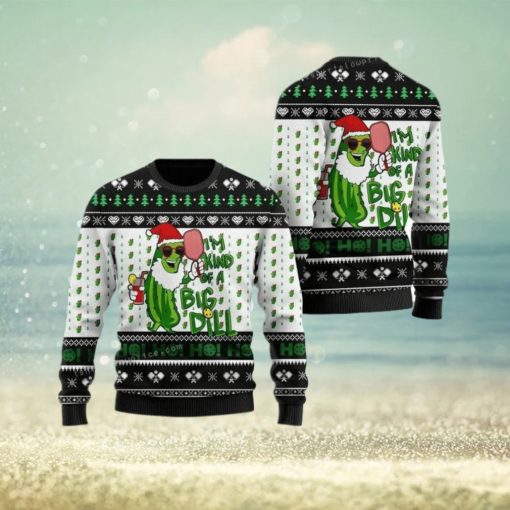 Pickleball Symol I’m Kind Of Big Dill Noel Pattern For Sport Lovers Ugly Sweater Christmas Party