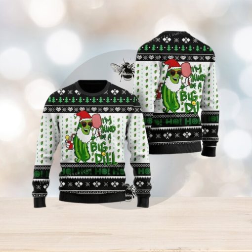 Pickleball Symol I’m Kind Of Big Dill Noel Pattern For Sport Lovers Ugly Sweater Christmas Party