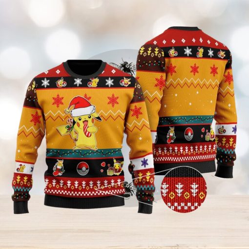 Pikachu Ugly Sweater, Pikachu Pocket Monster Ugly Christmas