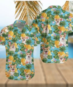 Pineapple Corgis Lover Leobees All Over Print Hawaiian Shirt