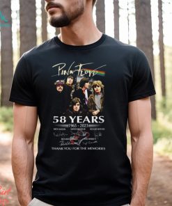 Pink Floyd 58 Years 1965 – 2023 And Their Signature Thank You For The Memories T Shirt