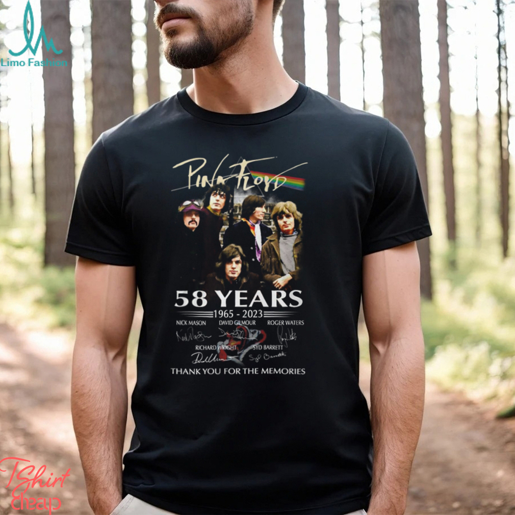 Pink Floyd 58 Years 1965 – 2023 And Their Signature Thank You For The Memories T Shirt Pink Floyd 58 Years 1965 – 2023 And Their Signature Thank You For The Memories T Shirt