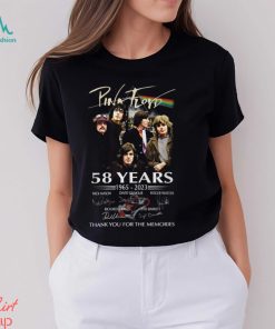 Pink Floyd 58 Years 1965 – 2023 And Their Signature Thank You For The Memories T Shirt