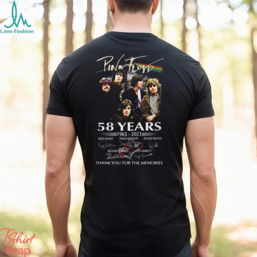Pink Floyd 58 Years 1965 – 2023 And Their Signature Thank You For The Memories T Shirt