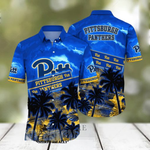 Pittsburgh Panthers NCAA Floral Full Printed 3D Hawaiian Shirt