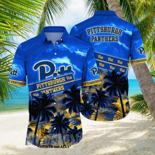 Pittsburgh Panthers NCAA Floral Full Printed 3D Hawaiian Shirt