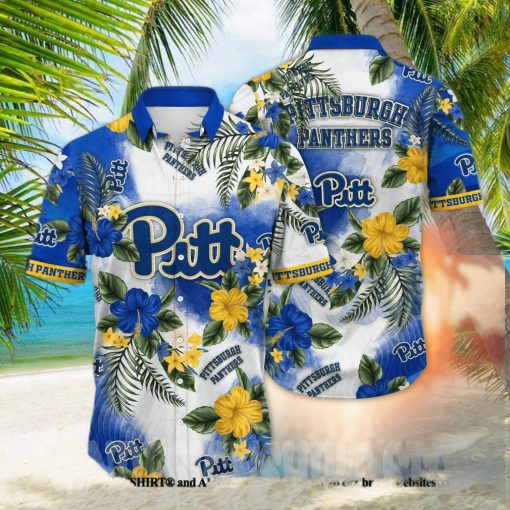 Pittsburgh Panthers NCAA Flower Classic All Over Print Hawaiian Shirt