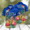 Abstract Banana Leaves Busch Light Hawaiian Shirt