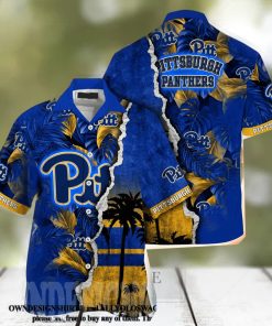 Pittsburgh Panthers NCAA Flower Unisex Full Printed Hawaiian Shirt