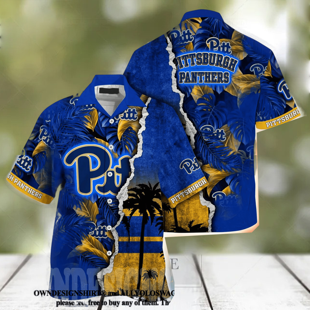 NCAA Pittsburgh Panthers Flower Cheap Hawaiian Shirt 3D Shirt, Gifts For Pittsburgh  Panthers Fans - T-shirts Low Price