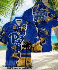 Pittsburgh Panthers NCAA Flower Unisex Full Printed Hawaiian Shirt