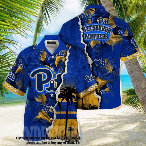 Pittsburgh Panthers NCAA Flower Unisex Full Printed Hawaiian Shirt