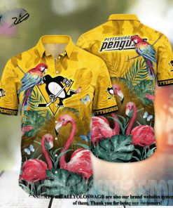 Pittsburgh Penguins NHL Floral 3D Full Printing Hawaiian Shirt