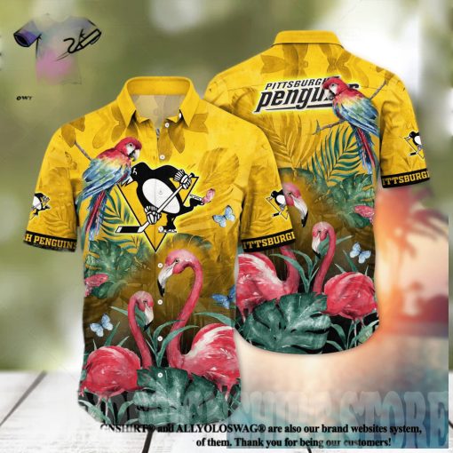 Pittsburgh Penguins NHL Floral 3D Full Printing Hawaiian Shirt