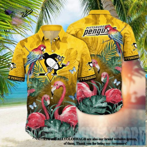 Pittsburgh Penguins NHL Floral 3D Full Printing Hawaiian Shirt