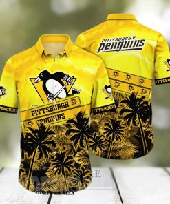 Pittsburgh Penguins NHL Floral All Over Print Classic Hawaiian Shirt