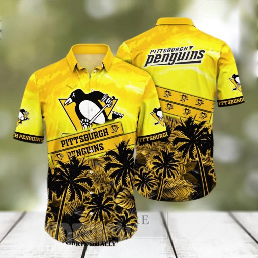 Pittsburgh Penguins NHL Floral All Over Print Classic Hawaiian Shirt