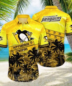 Pittsburgh Penguins NHL Floral All Over Print Classic Hawaiian Shirt