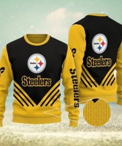 Pittsburgh Steelers Hoodie 3D White Yellow Logo Steelers Gift