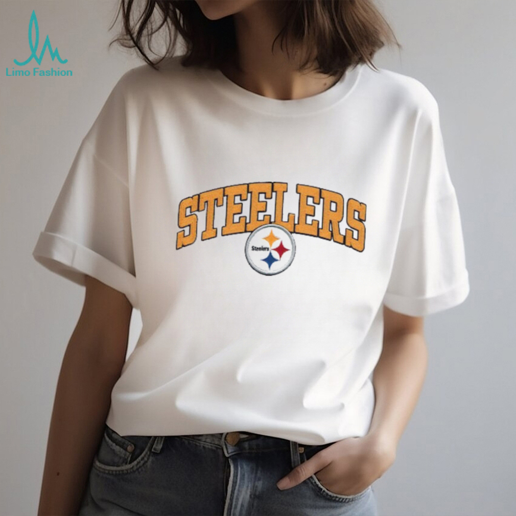 New Era Steelers Women's Knotch Neck Short Sleeve T-Shirt - M