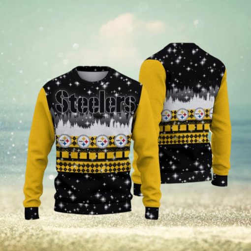 Pittsburgh Steelers Christmas Forrest Knitted Sweater Gift For Men And Women