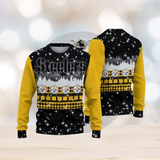 Pittsburgh Steelers Christmas Forrest Knitted Sweater Gift For Men And Women