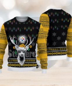 Pittsburgh Steelers Christmas Reindeer Knitted Sweater Textile Gift For Men And Women