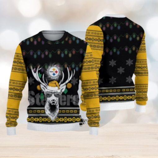 Pittsburgh Steelers Christmas Reindeer Knitted Sweater Textile Gift For Men And Women