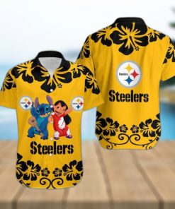 Pittsburgh Steelers Lilo And Stitch Hawaiian Shirt Holiday Gift For Christmas