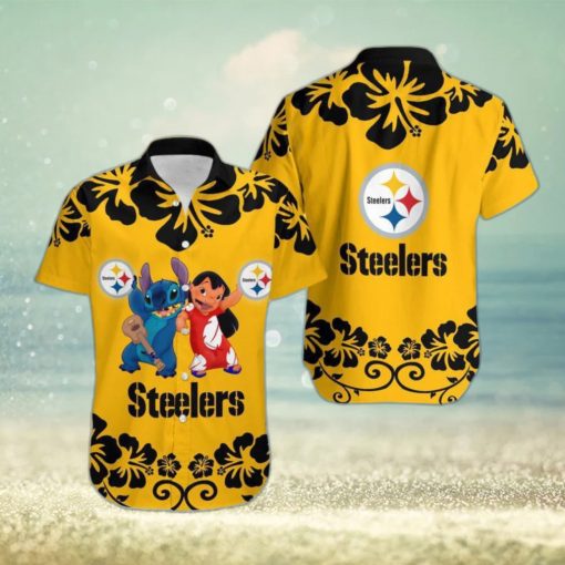 Pittsburgh Steelers Lilo And Stitch Hawaiian Shirt Holiday Gift For Christmas