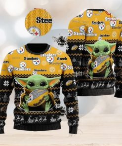 Pittsburgh Steelers NFL Baby Yoda Ugly Sweater Christmas Party